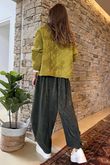 Cabbage Rose Cotton Quilted Jacket Olive